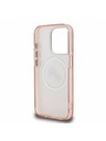 Karl Lagerfeld Karl Lagerfeld IML K&CH Heads Repeated Logo MagSafe Zadný Kryt pre iPhone 15 Pro Pink