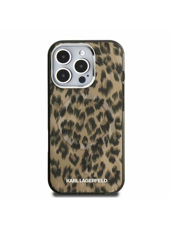 Karl Lagerfeld Karl Lagerfeld IML Leopard MagSafe Zadný Kryt pre iPhone 16 Pro Max Brown