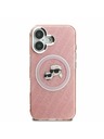 Karl Lagerfeld Karl Lagerfeld IML K&CH Heads Repeated Logo MagSafe Zadný Kryt pre iPhone 16 Pink