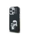 Karl Lagerfeld Karl Lagerfeld IML Aquarelle Karl and Choupette Zadný Kryt pre iPhone 15 Pro Max Black
