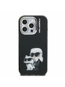 Karl Lagerfeld Karl Lagerfeld IML Aquarelle Karl and Choupette Zadný Kryt pre iPhone 15 Pro Max Black