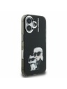 Karl Lagerfeld Karl Lagerfeld IML Aquarelle Karl and Choupette Zadný Kryt pre iPhone 16 Black