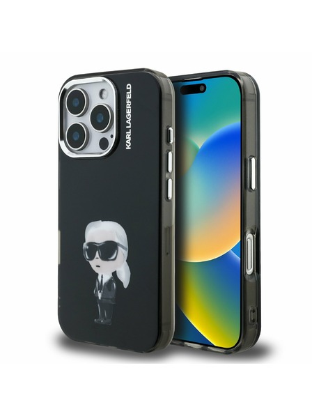 Karl Lagerfeld Karl Lagerfeld IML Aquarelle Karl Zadný Kryt pre iPhone 16 Pro Max Black