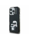 Karl Lagerfeld Karl Lagerfeld IML Aquarelle Karl and Choupette Zadný Kryt pre iPhone 16 Pro Black