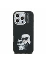 Karl Lagerfeld Karl Lagerfeld IML Aquarelle Karl and Choupette Zadný Kryt pre iPhone 16 Pro Black