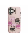 Karl Lagerfeld Karl Lagerfeld IML Multi K&CH Heads Zadný Kryt pre iPhone 16 Pink