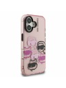 Karl Lagerfeld Karl Lagerfeld IML Multi K&CH Heads Zadný Kryt pre iPhone 16 Pink