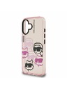 Karl Lagerfeld Karl Lagerfeld IML Multi K&CH Heads Zadný Kryt pre iPhone 16 Pink
