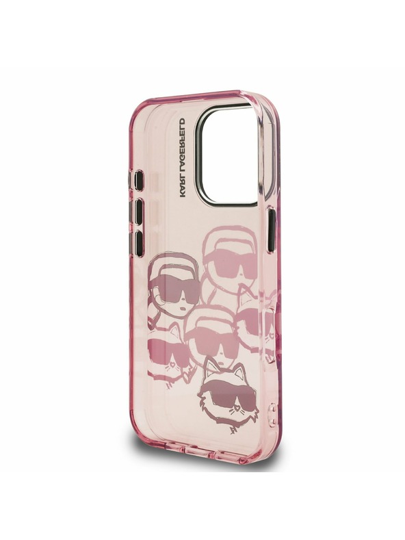 Karl Lagerfeld Karl Lagerfeld IML Multi K&CH Heads Zadný Kryt pre iPhone 16 Pro Pink
