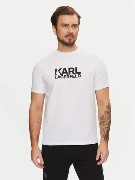 Karl Lagerfeld Pánske biele tričko 551235 Karl Lagerfeld
