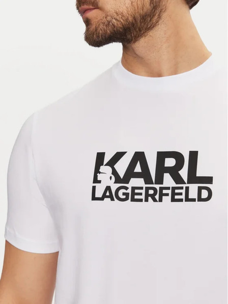 Karl Lagerfeld Pánske biele tričko 551235 Karl Lagerfeld