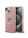 Karl Lagerfeld Karl Lagerfeld IML K&CH Heads Repeated Logo MagSafe Zadný Kryt pre iPhone 15 Pink