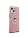Karl Lagerfeld Karl Lagerfeld IML K&CH Heads Repeated Logo MagSafe Zadný Kryt pre iPhone 15 Pink