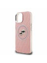 Karl Lagerfeld Karl Lagerfeld IML K&CH Heads Repeated Logo MagSafe Zadný Kryt pre iPhone 15 Pink