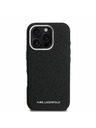 Karl Lagerfeld Karl Lagerfeld Grained PU Repeated Logo MagSafe Zadný Kryt pre iPhone 16 Pro Black