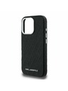Karl Lagerfeld Karl Lagerfeld Grained PU Repeated Logo MagSafe Zadný Kryt pre iPhone 16 Pro Black