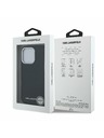 Karl Lagerfeld Karl Lagerfeld Grained PU Repeated Logo MagSafe Zadný Kryt pre iPhone 16 Pro Black