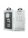 Karl Lagerfeld Karl Lagerfeld Grained PU K&CH Heads Zadný Kryt pre iPhone 15 Pro Black