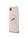 Karl Lagerfeld Karl Lagerfeld Tekutý Silikón K&CH Heads MagSafe Zadný Kryt pre iPhone 16e Pink