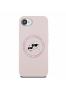 Karl Lagerfeld Karl Lagerfeld Tekutý Silikón K&CH Heads MagSafe Zadný Kryt pre iPhone 16e Pink