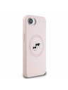 Karl Lagerfeld Karl Lagerfeld Tekutý Silikón K&CH Heads MagSafe Zadný Kryt pre iPhone 16e Pink