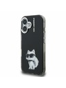 Karl Lagerfeld Karl Lagerfeld IML Akvarel Choupette Zadný Kryt pre iPhone 16 Black