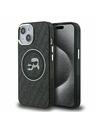 Karl Lagerfeld Karl Lagerfeld IML K&CH Heads Repeated Logo MagSafe Zadný Kryt pre iPhone 15 Black