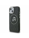 Karl Lagerfeld Karl Lagerfeld IML K&CH Heads Repeated Logo MagSafe Zadný Kryt pre iPhone 15 Black