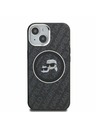 Karl Lagerfeld Karl Lagerfeld IML K&CH Heads Repeated Logo MagSafe Zadný Kryt pre iPhone 15 Black