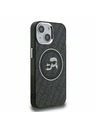 Karl Lagerfeld Karl Lagerfeld IML K&CH Heads Repeated Logo MagSafe Zadný Kryt pre iPhone 15 Black