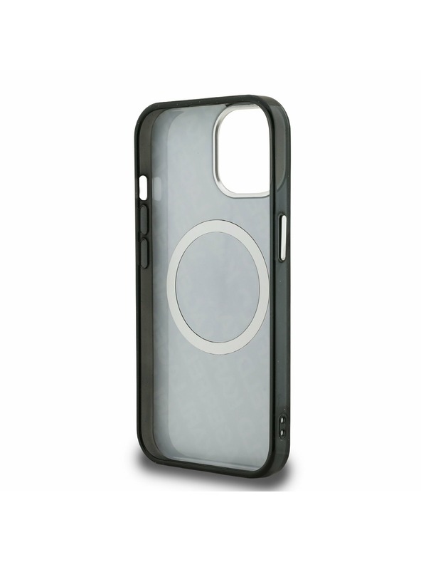 Karl Lagerfeld Karl Lagerfeld IML K&CH Heads Repeated Logo MagSafe Zadný Kryt pre iPhone 15 Black