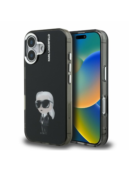 Karl Lagerfeld Karl Lagerfeld IML Akvarel Karl Zadný Kryt pre iPhone 16 Black