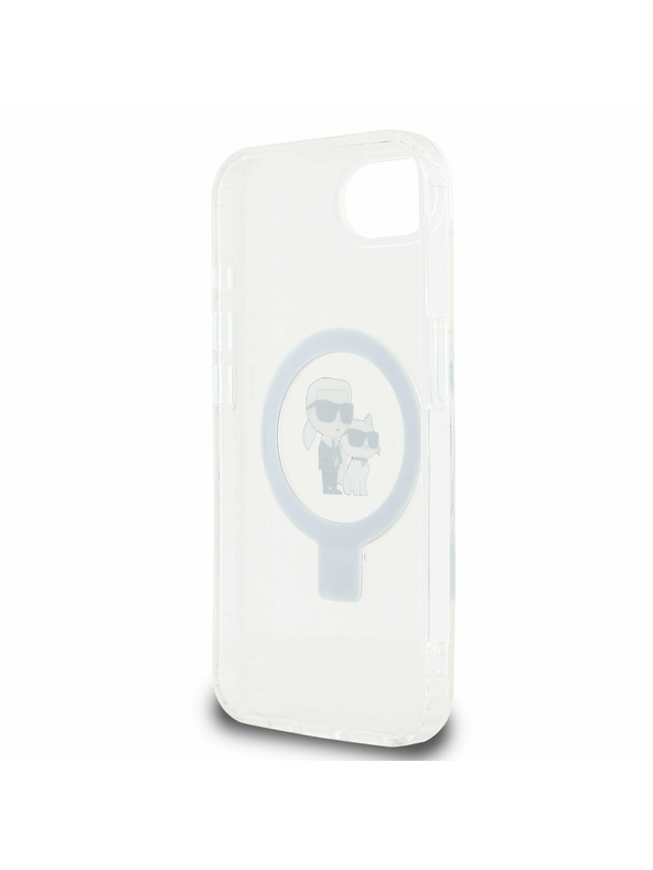 Karl Lagerfeld Karl Lagerfeld Ringstand Karl and Choupette MagSafe Zadný Kryt pre iPhone 16e White