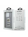 Karl Lagerfeld Karl Lagerfeld Grained PU K&CH Heads Zadný Kryt pre iPhone 16 Pro Grey