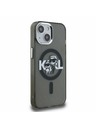 Karl Lagerfeld Karl Lagerfeld IML Glitter Karl and Choupette Sketch MagSafe Zadný Kryt pre iPhone 15 Black