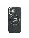 Karl Lagerfeld Karl Lagerfeld IML K&CH Heads Repeated Logo MagSafe Zadný Kryt pre iPhone 16 Black