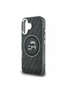 Karl Lagerfeld Karl Lagerfeld IML K&CH Heads Repeated Logo MagSafe Zadný Kryt pre iPhone 16 Black