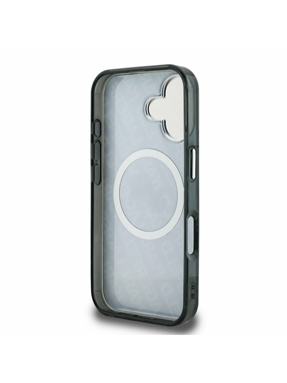 Karl Lagerfeld Karl Lagerfeld IML K&CH Heads Repeated Logo MagSafe Zadný Kryt pre iPhone 16 Black