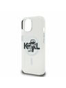 Karl Lagerfeld Karl Lagerfeld IML Trblietavý Karl a Choupette Náčrt MagSafe Zadný kryt pre iPhone 15 Priehľadný