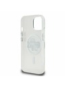 Karl Lagerfeld Karl Lagerfeld IML Trblietavý Karl a Choupette Náčrt MagSafe Zadný kryt pre iPhone 15 Priehľadný