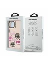Karl Lagerfeld Karl Lagerfeld IML Multi K&CH Hlavy Zadný kryt pre iPhone 15 Ružový