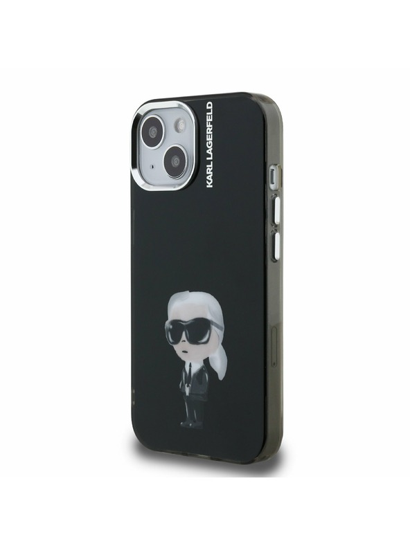 Karl Lagerfeld Karl Lagerfeld IML Akvarel Karl Zadný kryt pre iPhone 15 Čierny