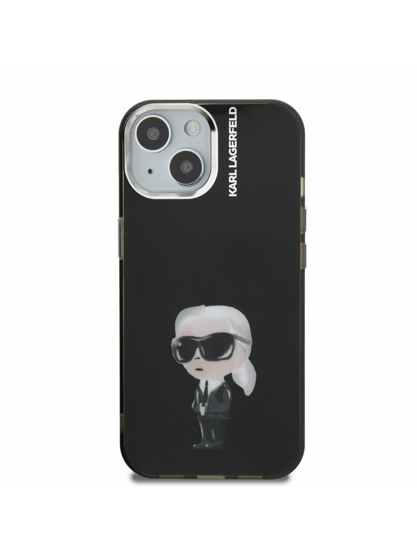 Karl Lagerfeld Karl Lagerfeld IML Akvarel Karl Zadný kryt pre iPhone 15 Čierny