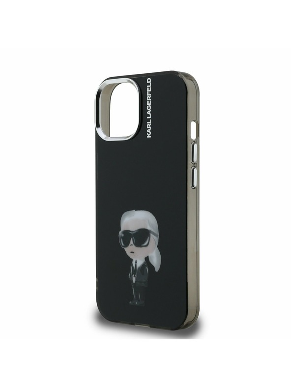 Karl Lagerfeld Karl Lagerfeld IML Akvarel Karl Zadný kryt pre iPhone 15 Čierny
