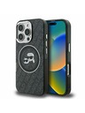 Karl Lagerfeld Karl Lagerfeld IML K&CH Hlavy Opakované Logo MagSafe Zadný kryt pre iPhone 16 Pro Čierny