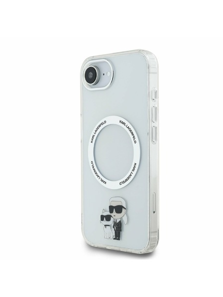 Karl Lagerfeld Karl Lagerfeld IML Karl a Choupette MagSafe Zadný kryt pre iPhone 16e Priehľadný