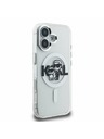 Karl Lagerfeld Karl Lagerfeld IML Trblietavý Karl a Choupette Náčrt MagSafe Zadný kryt pre iPhone 16 Priehľadný