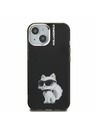 Karl Lagerfeld Karl Lagerfeld IML Akvarel Choupette Zadný kryt pre iPhone 15 Čierny