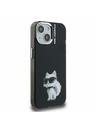 Karl Lagerfeld Karl Lagerfeld IML Akvarel Choupette Zadný kryt pre iPhone 15 Čierny