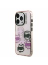 Karl Lagerfeld Karl Lagerfeld IML Multi K&CH Hlavy Zadný kryt pre iPhone 15 Pro Max Ružový